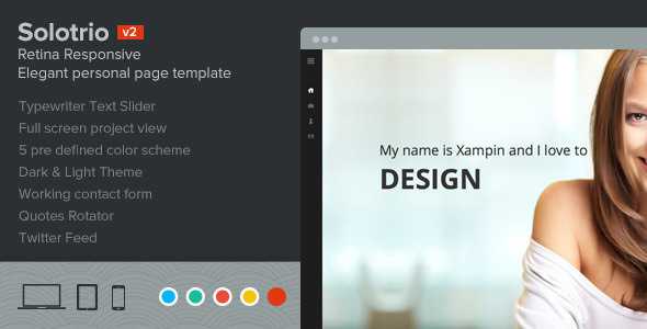 Solotrio v2.0 - Retina Responsive Elegant Personal One-Page Template