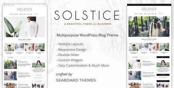 Solstice - Multipurpose WordPress Blog and Magazine Theme