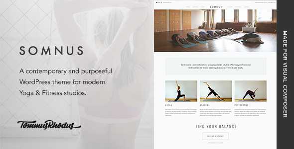Somnus v1.0.7 - Yoga & Fitness Studio WordPress Theme