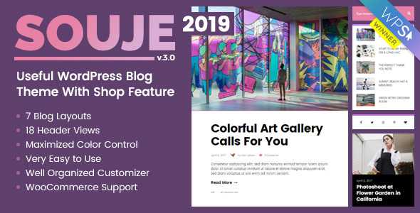 Souje v3.1.2 - Personal WordPress Blog Theme