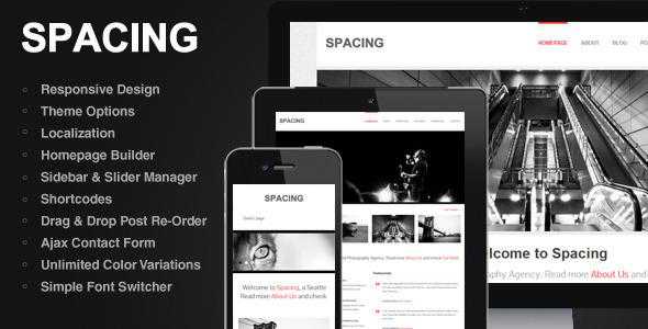 Spacing: Themeforest Responsive, Minimal & Bold WP Theme