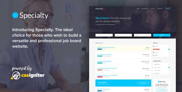 Specialty - Job board HTML template