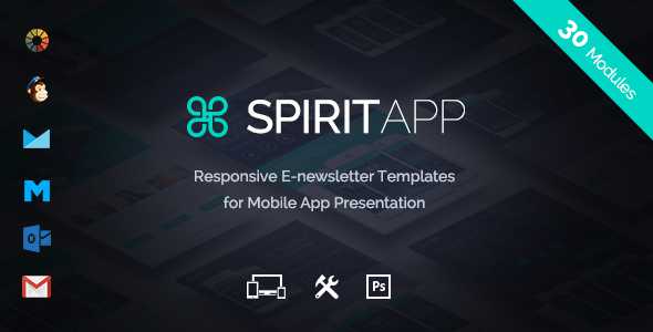 SpiritApp - Multipurpose Mobile App E-Newsletter + Builder Access