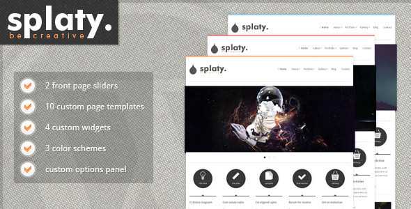 splaty | Themeforest Portfolio-Blog WordPress Theme