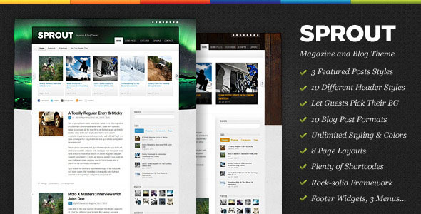 SPROUT - MAGAZINE & BLOG THEMEFOREST WP THEME