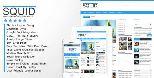 Squid - Themeforest Clean Responsive Blogger Template