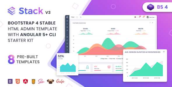 Stack v3.0 - Bootstrap 4 Admin Template & Angular 5+ CLI Starter Kit