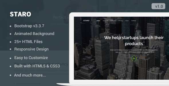 Staro - Responsive Landing Page Template