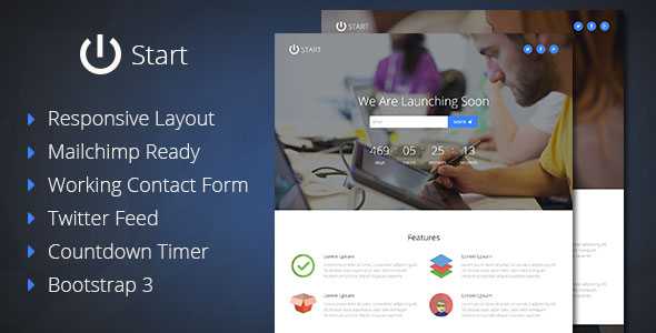 Start - Coming Soon Responsive Template