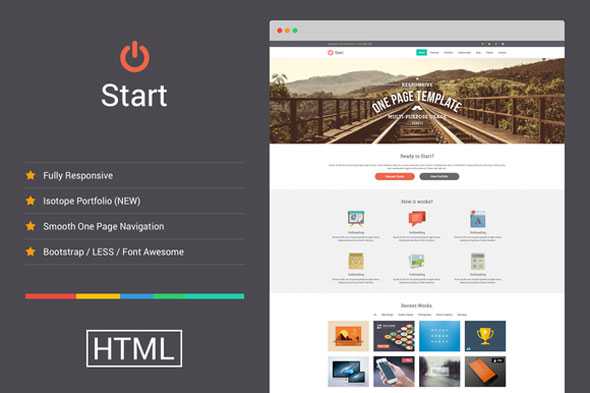Start - Creativemarket Responsive One Page Template