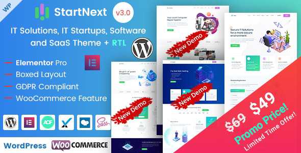 StartNext v3.2 - IT Startups WordPress Theme