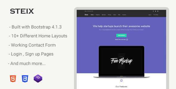 Steix v1.0 - Landing Page Template