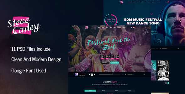 Steve Cadey - Modern & Stylish Music Event PSD Template