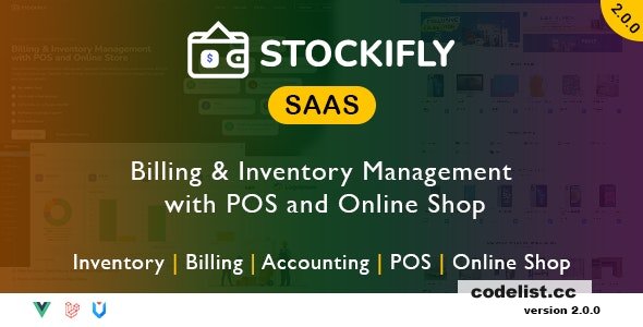 Stockifly SAAS v4.1.0 - Billing & Inventory Management with POS and Online Shop
