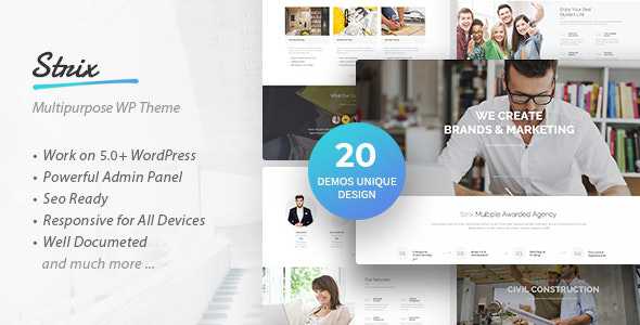 Strix v1.0.3 - Multipurpose Business & Agency WordPress Theme