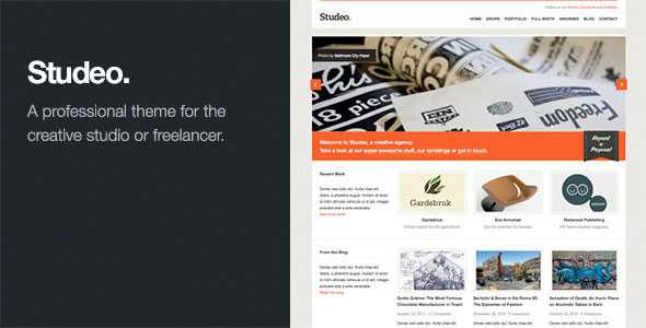 Studeo: Creative Agency / Business Themeforest WP Theme