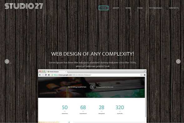 Studio 27 - Creativemarket Responsive One Page Theme