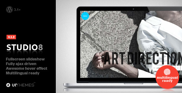 STUDIO8 - A CREATIVE MINIMALIST THEMEFOREST WP THEME