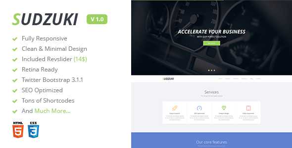 Sudzuki v1.0.1 - Premium One Page Bootstrap Template