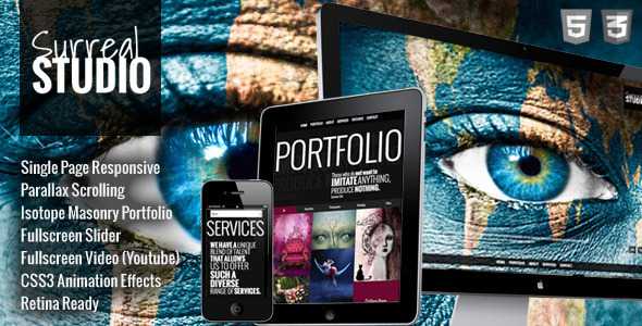 Surreal - Themeforest Responsive Parallax One Page HTML5