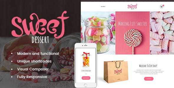 Sweet Dessert v1.1.2 - Sweet Shop & Cafe WordPress Theme