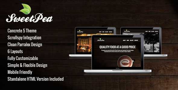 Sweet Pea - Themeforest Fullscreen Concrete 5 Theme