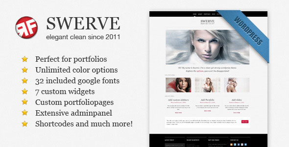 SWERVE: THEMEFOREST CLEAN PORTFOLIO WORDPRESS THEME