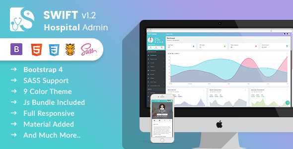 Swift Hospital v1.3.0 - Bootstrap 4 Dashboard for Doctors & Hospitals