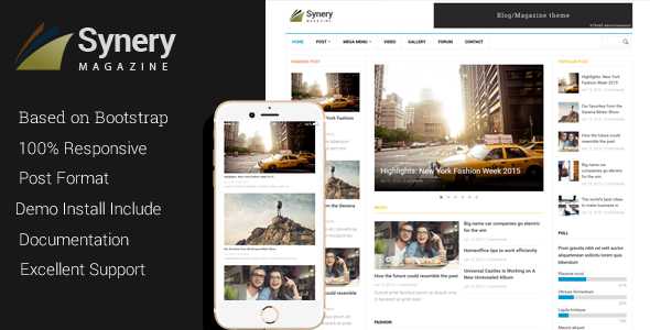 Synery - Responsive Magazine News Drupal Theme