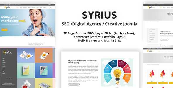Syrius v2.0 - SEO Digital Agency Creative Joomla Template