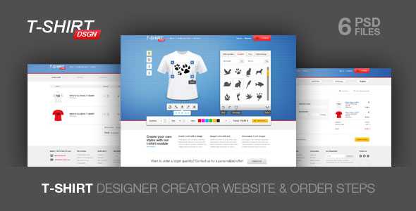 T Shirt - Designer Creator and Shop Module PSD