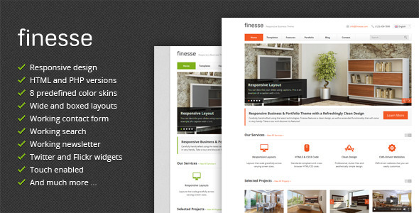 Finesse - Responsive Business Themeforest HTML Template