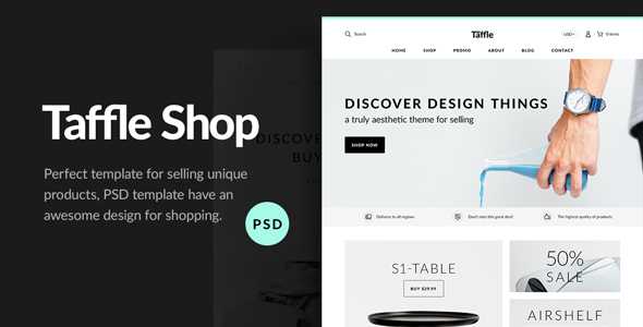 Taffle - Clean Shop PSD Template