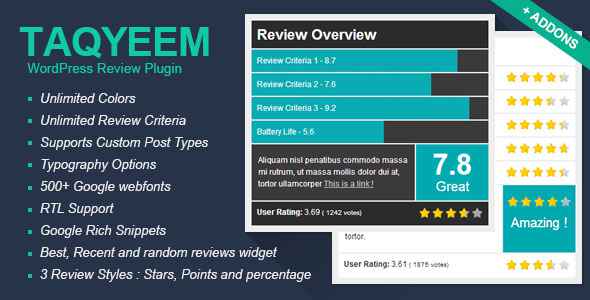 Taqyeem - WordPress Review Plugin v2.2.5