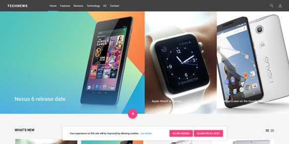 TechNews Reviews - Gavickpro Joomla Template