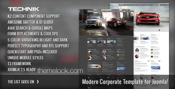 Technik - Themeforest Modern Corporate Template for Joomla!