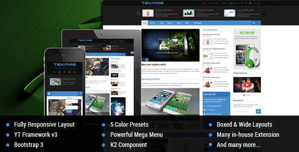 Tekmag - Technology News/Magazine Joomla Template