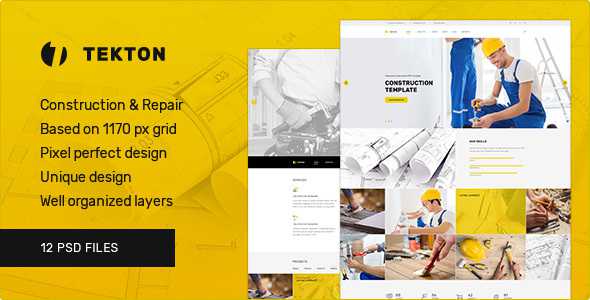 Tekton - Construction and Repair PSD Template