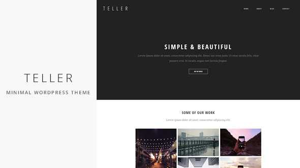 Teller - Minimal & Responsive Portfolio/Blog WordPress Theme
