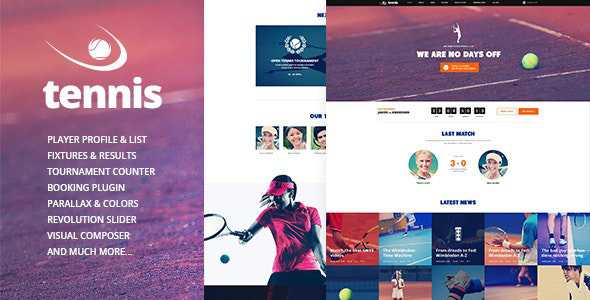 Tennis v1.2.3 - Sport Club & Events WordPress Theme
