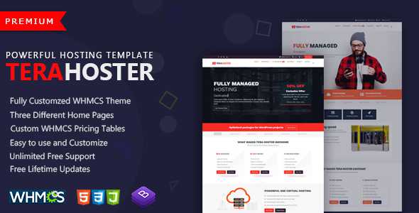 TeraHoster - Professional Hosting Template with WHMCS