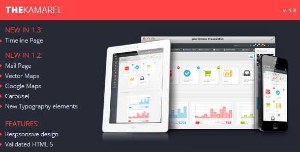 The Kamarel - Themeforest Responsive Admin Theme