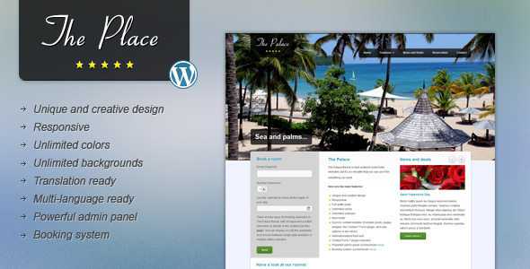 The Place - Themeforest Hotel WordPress Theme