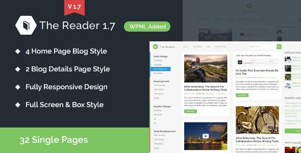 The Reader v1.8 - Wordpress Minimal Blog Template
