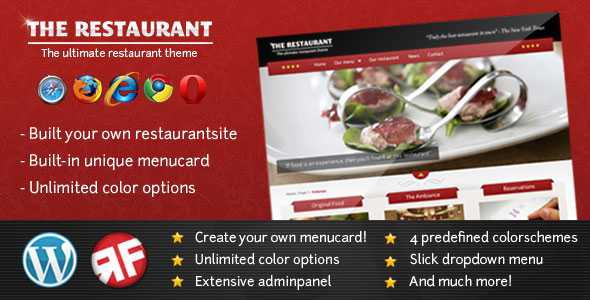The Restaurant - Themeforest Wordpress Theme