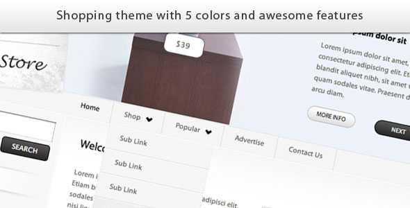 Themeforest Furniture Shopping PSD Theme