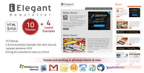 Themeforest i-Elegant Newsletter - 10 Themes