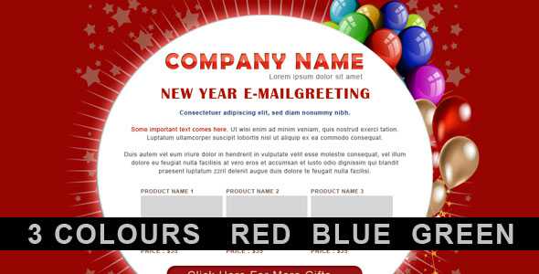Themeforest New Year/Birthday Greetings Email Template