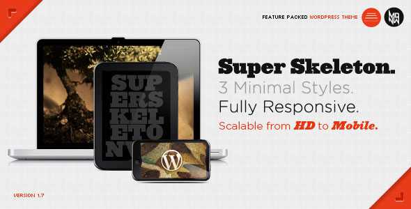 Themeforest Super Skeleton WP: Responsive, Minimal, Beautiful