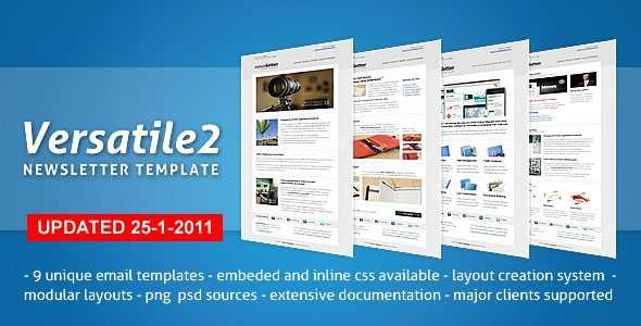 Themeforest Versatile Newsletter 2 - 9 layouts